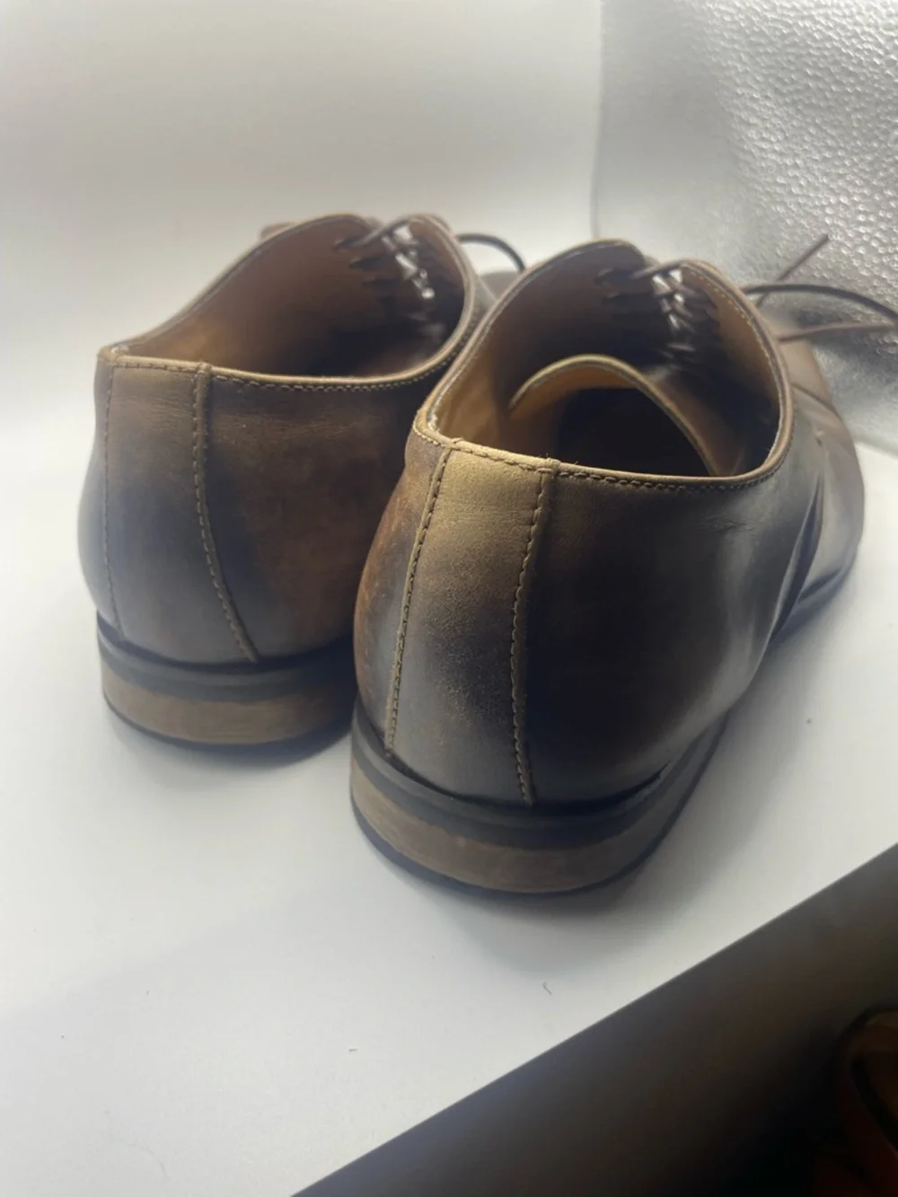 Classic Brown Leather Derby Shoes for Men